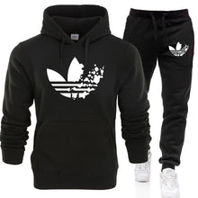 Load image into Gallery viewer, New ADI brand men sweatshirt Tracksuit prints thermal underwear Men Sportswear Sets Fleece Thick hoodie+Pants Sporting Suit Male